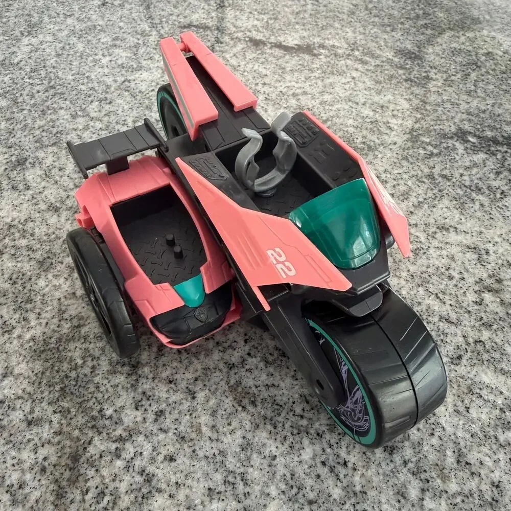 Paw Patrol Mighty Movie Liberty DELUXE Vehicle/Motorcycle w Transforming Sidecar